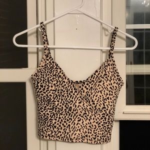 SHEIN Leopard print cropped tank